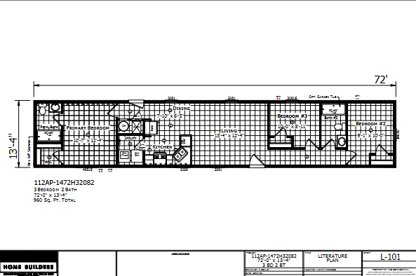 Dutch Aspire 1472H32082 — 3 bed 2 bath manufactured home floor plan