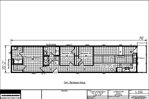Dutch Aspire1676H32221 — 3 bed 2 bath manufactured home floor plan